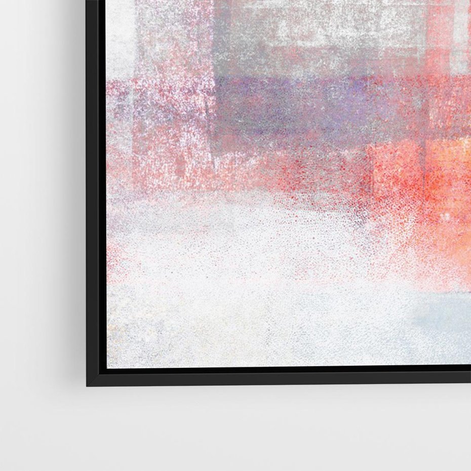 Obraz w ramie 100x70 - Burza Emocji - wyrazista abstrakcyjna sztuka, dramatyzm - rama czarna