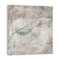 Obraz na płótnie 40x40 - Betonowe Wspomnienia Liści - odciski w betonie, odbitki