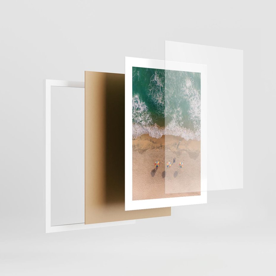 Plakat w ramie 30x40 - Letnie Wakacje na Horyzoncie - plaża, morze - rama biała