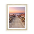Plakat w ramie 40x50 - Spacer Wśród Przyboju - dróżka, morze - rama drewno