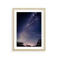 Plakat w ramie 30x40 - Gwiaździste Ujęcie - gwiaździste niebo, noc - rama drewno