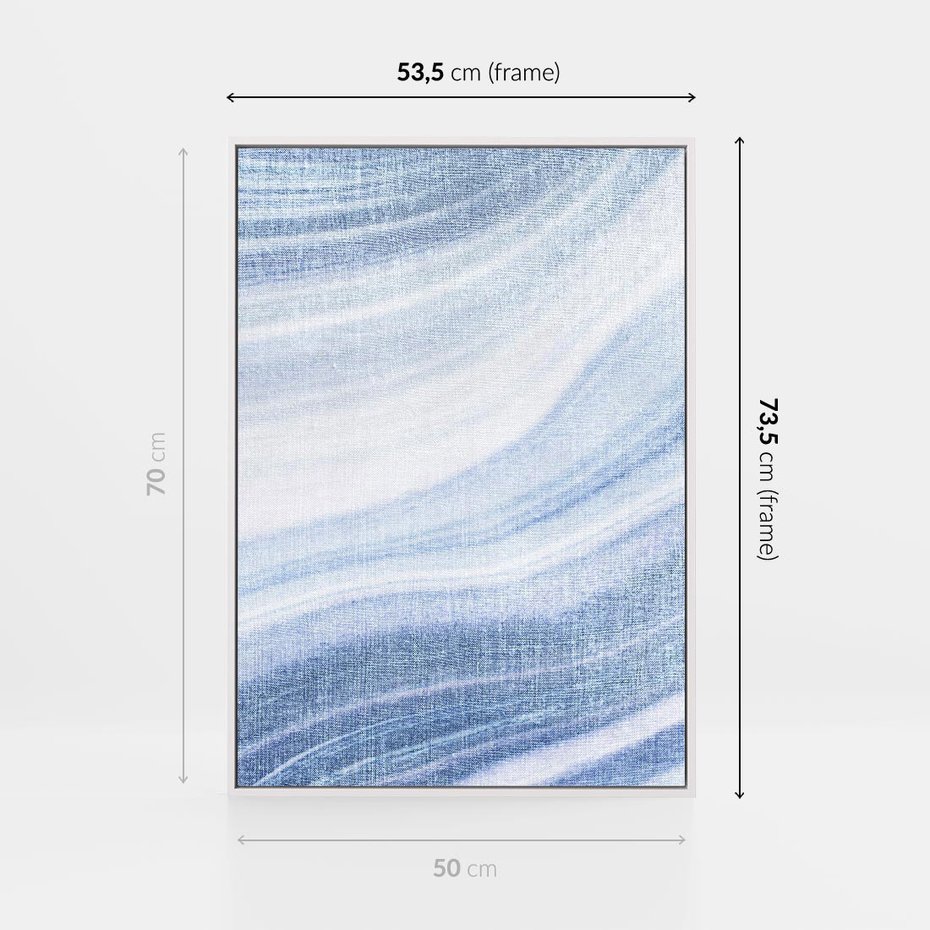 Obraz w ramie 50x70 - Abstrakcyjna akwarela - abstrakcja, akwarela - rama biała