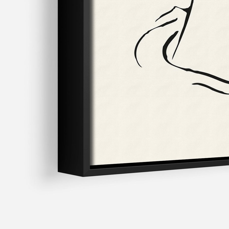 Obraz w ramie 50x70 - Migotliwa Symfonia - kobieta akt, minimalizm - rama czarna