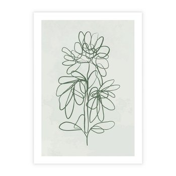 Plakat bez ramy 21x30 - Spokojne Poddanie Naturze - zielony plakat, roślinne inspiracje