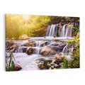 Obraz na płótnie 70x50 - Moc Natury - wodospad, rzeka
