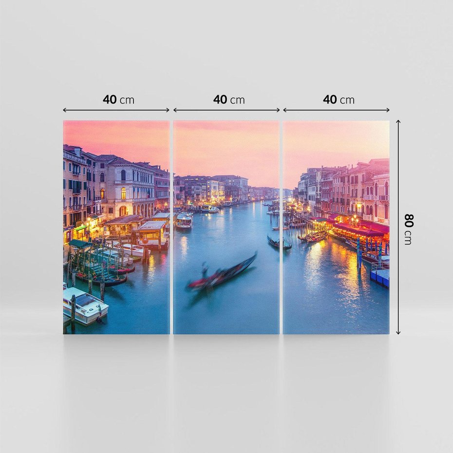 Obraz na płótnie 120x80 - Romantyczna Wenecja we Włoszech - Wenecja, Włochy