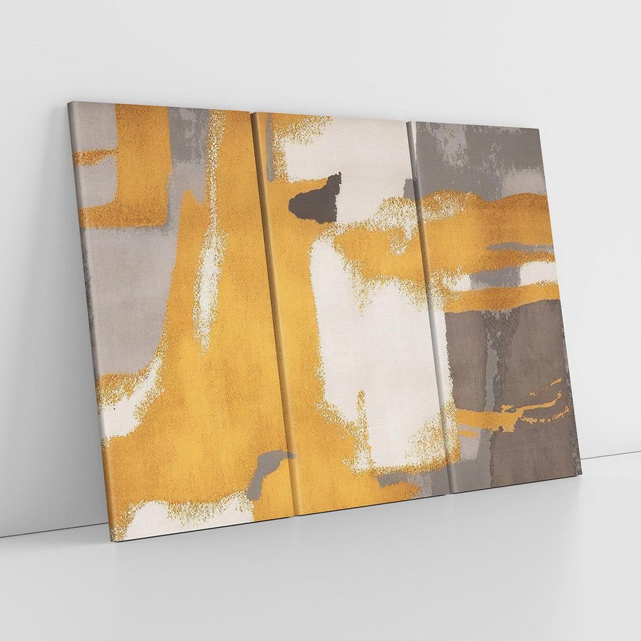 Obraz na płótnie 120x80 - Złote Maźnięcia Pędzla - złota abstrakcja, plamy