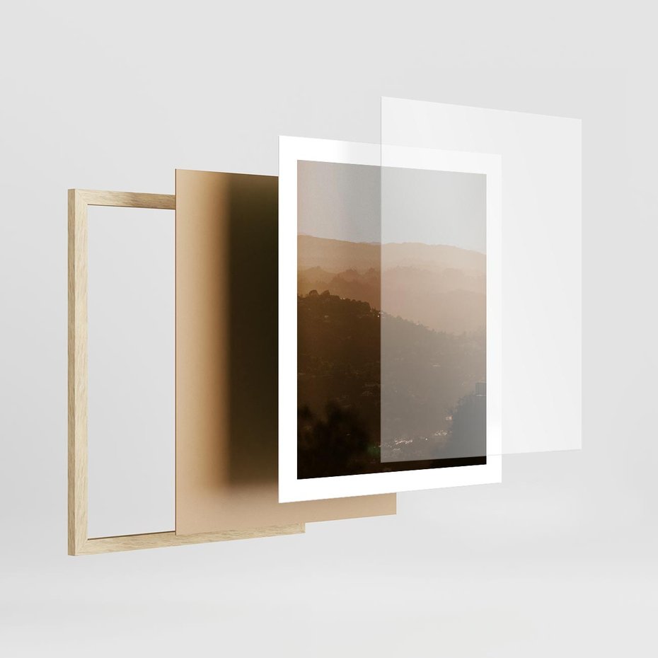 Plakat w ramie 40x50 - Odejście Słońca - pejzaż, zachód - rama drewno