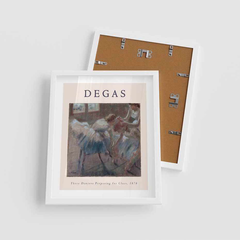 Plakat w ramie 40x50 - Elegancja Baletu na Plakacie - reprodukcja, degas - rama biała