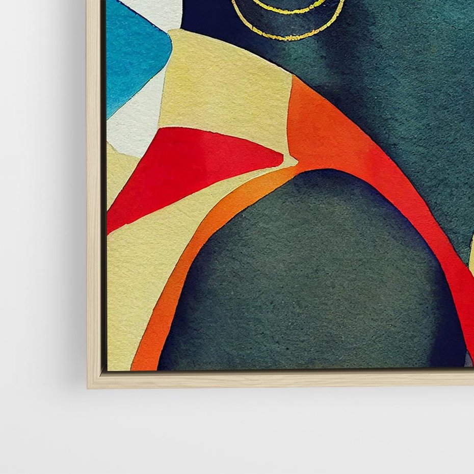 Obraz w ramie 50x50 - Kolory Kobiety - mural, abstrakcja - rama drewno