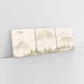 Obraz na płótnie 150x50 - Przyroda Japonii - japońska akwarela, góry
