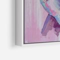 Obraz w ramie 70x100 - Splecione - obraz olejny, pastelowe kolory - rama biała