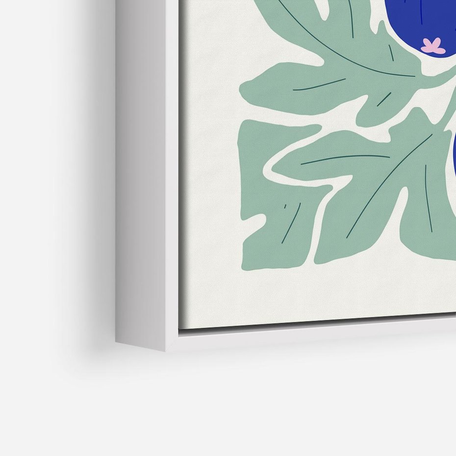 Obraz w ramie 50x50 - Symfonia Przestrzeni - figi, plakat - rama biała