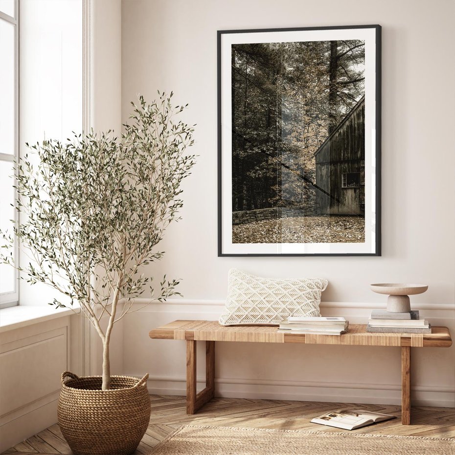 Plakat bez ramy 21x30 - Dom w Lesie - chatka w lesie, górski domek