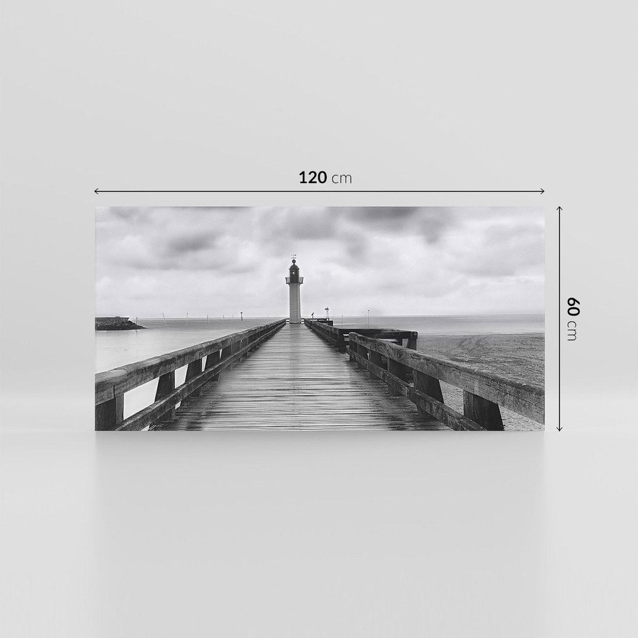 Obraz na płótnie 120x60 - Romantyczny pomost z latarnią - pomost, latarnia