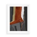 Plakat w ramie 50x70 - Abstrakcyjna impresja - abstrakcja, nowoczesny - rama biała