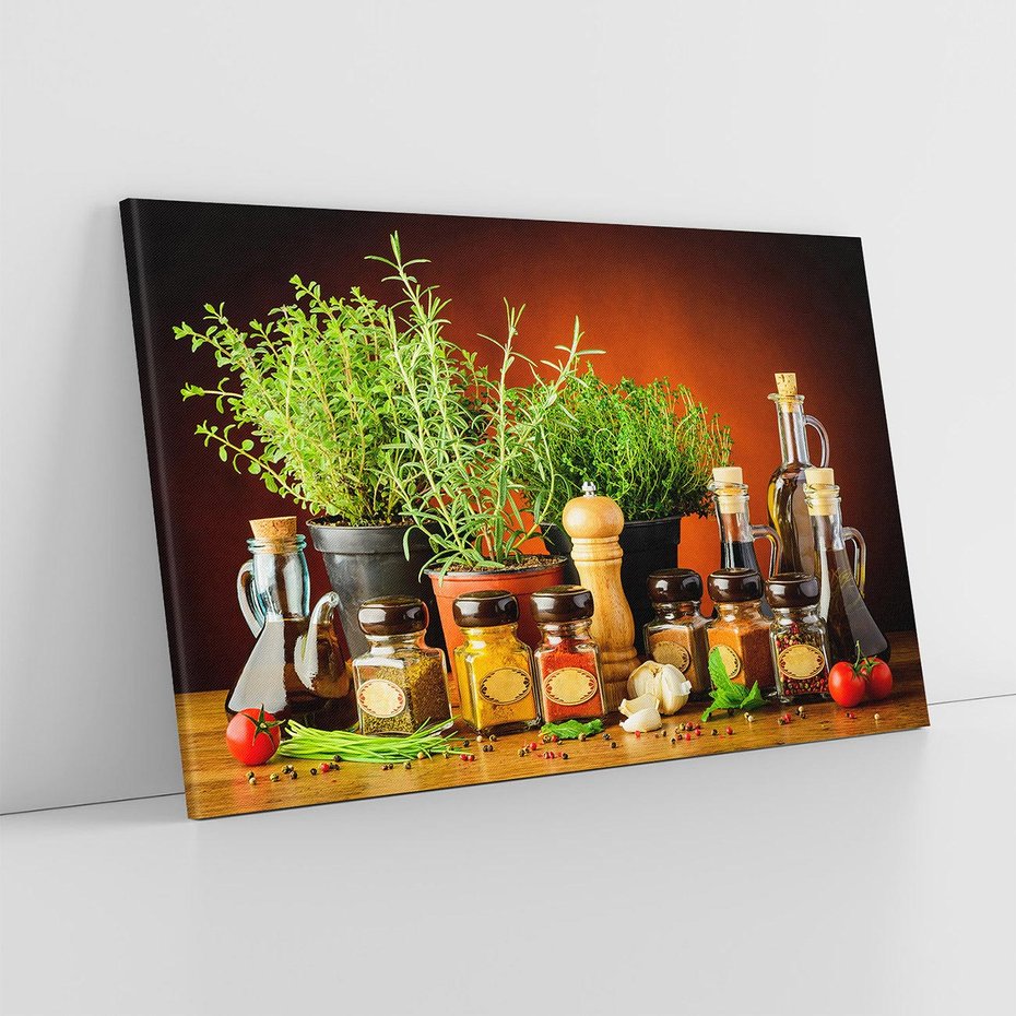 Obraz na płótnie 120x80 - Magia przypraw: aromatyczne zmysły - przyprawy,