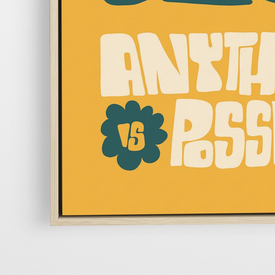 Obraz w ramie 80x120 - Impulsy Harmonii - kwiaty, nowoczesny plakat - rama drewno