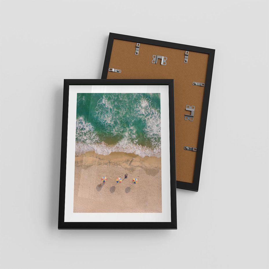 Plakat w ramie 30x40 - Letnie Wakacje na Horyzoncie - plaża, morze - rama czarna