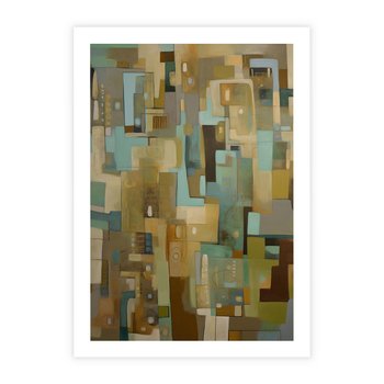 Plakat bez ramy 30x40 - Kolorowe Wyobrażenia - abstrakcyjny obraz, mnogość kolorów