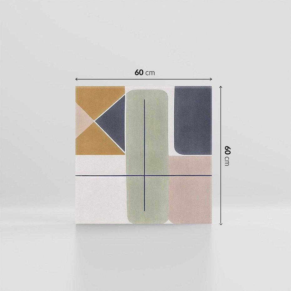 Obraz na płótnie 60x60 - Sztuka Abstrakcji - geometryczne kształty, kolorowe prostokąty