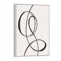 Obraz w ramie 70x100 - Zaklęte Linie - abstrakcyjne szkicowane linie, minimalizm - rama biała