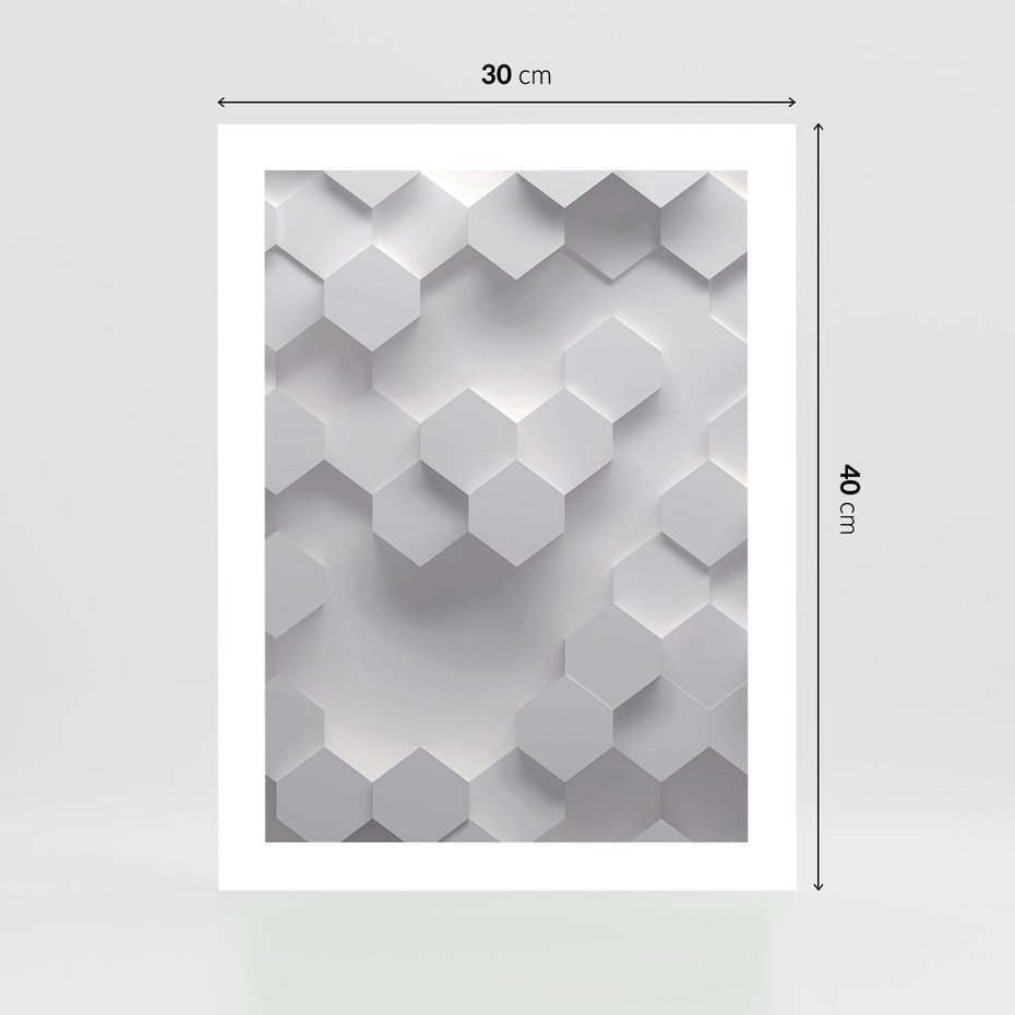 Plakat bez ramy 30x40 - Kreatywna Forma - geometryczny, 3D