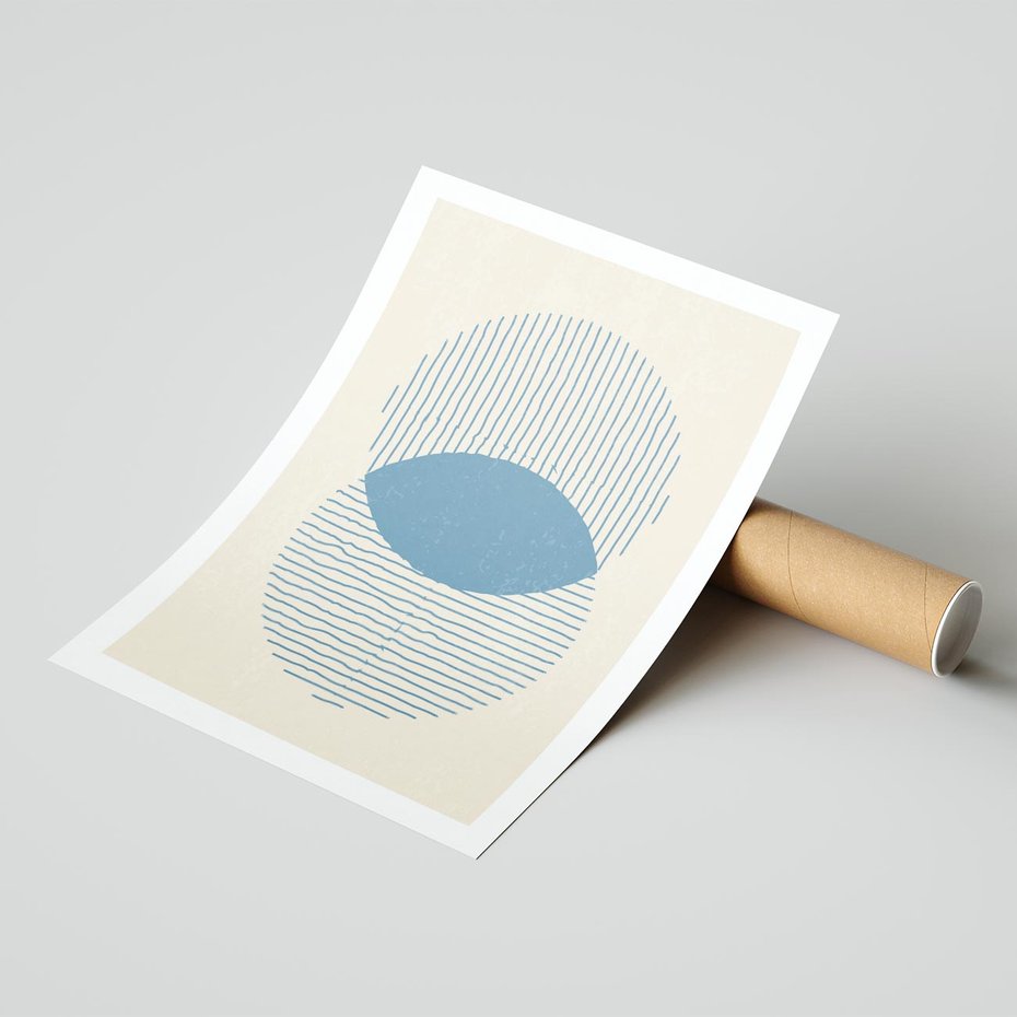 Plakat bez ramy 21x30 - Wnętrza Refleksji - geometryczne kształty, koła