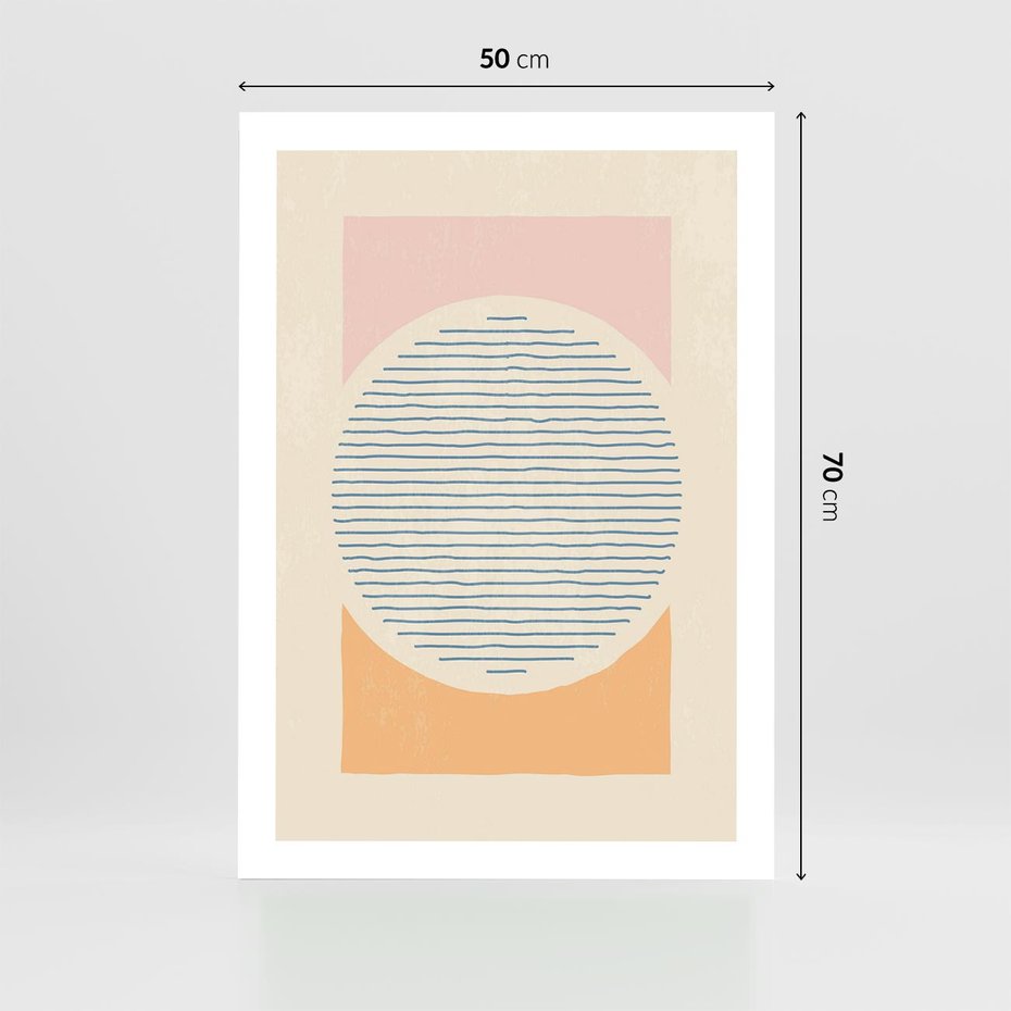 Plakat bez ramy 50x70 - Rozbijająca Opowieść - geometryczne kształty, koła