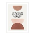 Plakat bez ramy 30x40 - Geometryczna Harmonia w Brązach i Beżach - geometryczne kształty, brązy i beże