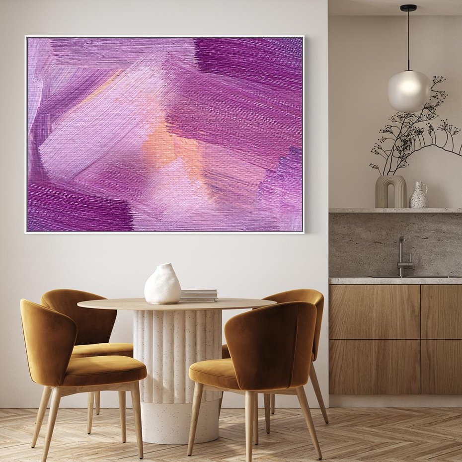 Obraz w ramie 70x50 - Abstrakcyjna gra kolorów - abstrakcja, akwarela - rama biała