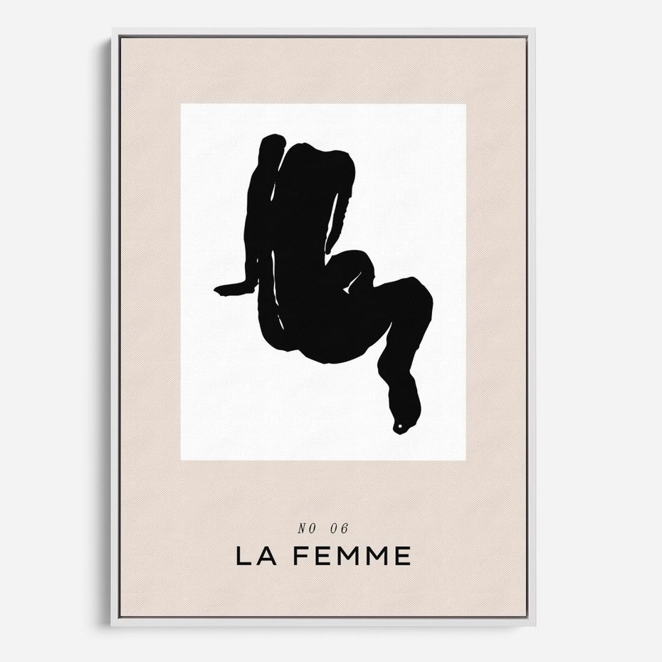 Obraz w ramie 70x100 - Boho Harmonia Stylu - abstrakcyjna sztuka, akt - rama biała