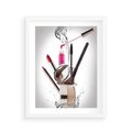 Plakat w ramie 40x50 - Moda, makijaż i relaks - moda, makijaż - rama biała