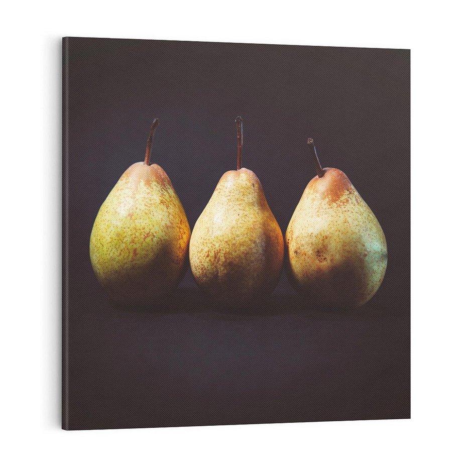 Obraz na płótnie 40x40 - Gruszki - Owocowa Harmonia - gruszki, owowce