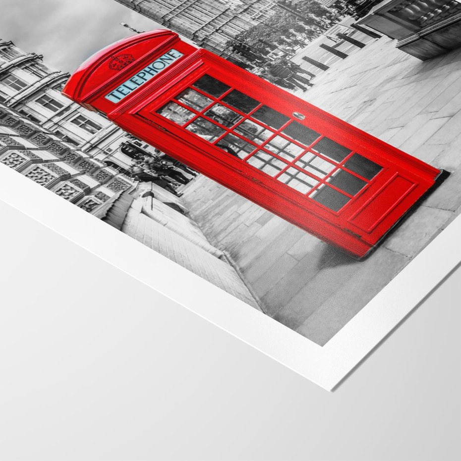 Plakat bez ramy 30x40 - Kontrastująca Budka w Londynie - Londyn, budka
