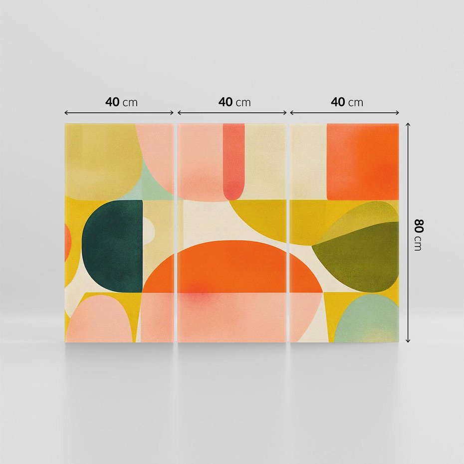 Obraz na płótnie 120x80 - Eklektyczne Oblicza - geometryczne kolorowe kształty, eksplozja kolorów