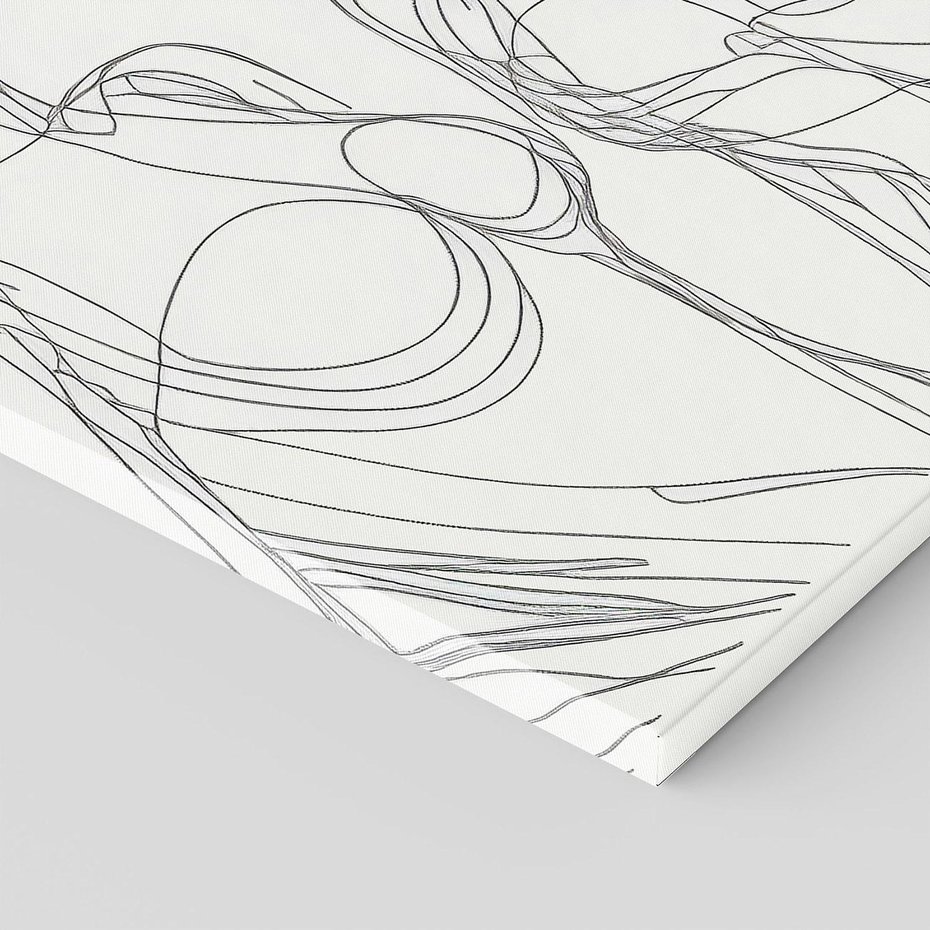 Obraz na płótnie 50x70 - Dialog z cieniami duszy - sztuka one line art, jedna kreska