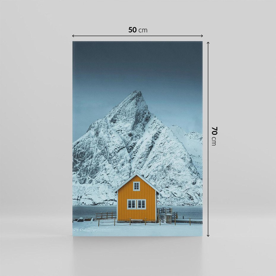 Obraz na płótnie 50x70 - Urok Norweskich Domków - Skandynawia, Norwegia