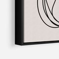 Obraz w ramie 50x70 - Abstrakcyjne Harmonie - abstrakcyjne szkicowane linie, minimalizm - rama czarna