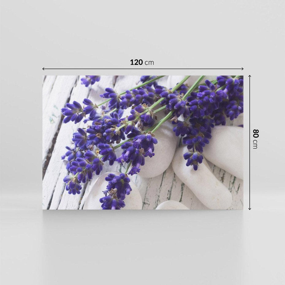 Obraz na płótnie 120x80 - relaks z aromatem - lawenda, spa