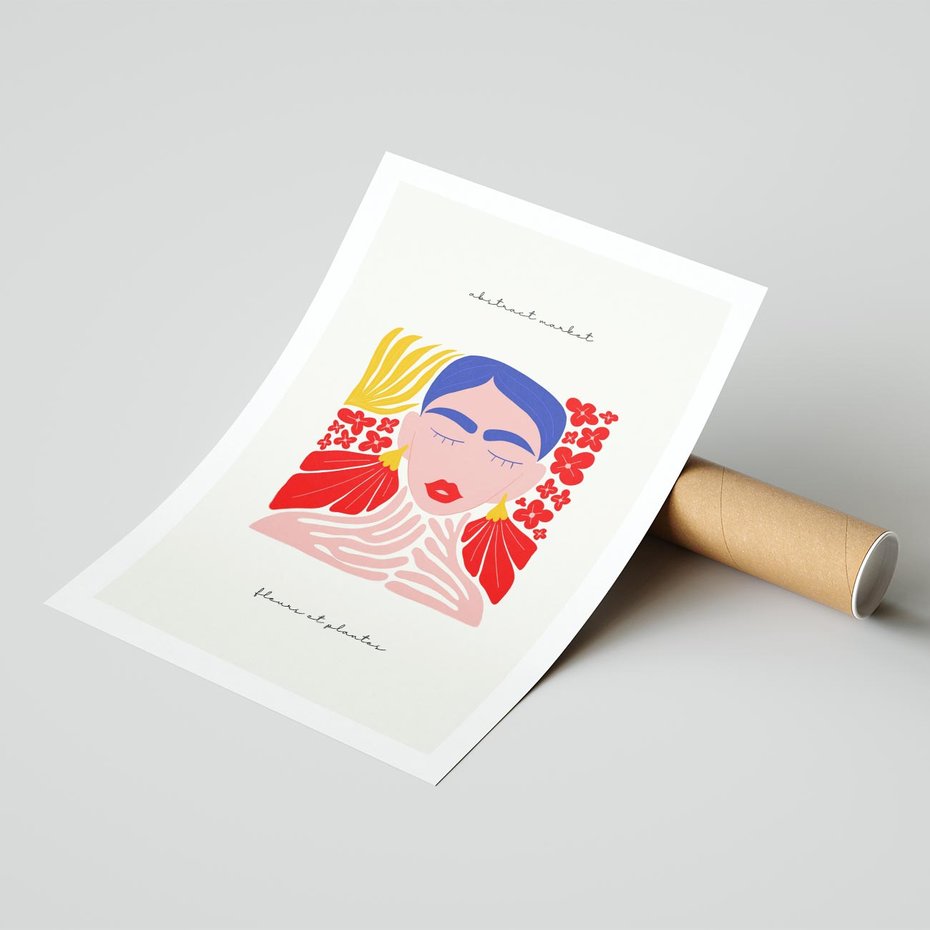 Plakat bez ramy 50x70 - Bezgraniczne Rytmy - kobieta, sztuka abstrakcyjna