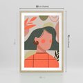 Plakat w ramie 50x70 - Kobiecy Portret Duszy - nowoczesny plakat, styl retro - rama drewno