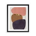 Plakat w ramie 40x50 - Rozkwitające Przenikające Formy - abstrakcyjny obraz, geometryczne formy - rama czarna