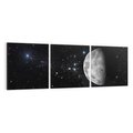 Obraz na płótnie 150x50 - spotkanie z gwiazdami - księżyc, gwiazdy