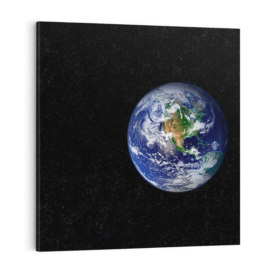 Obraz na płótnie 70x70 - Magiczne kosmiczne krajobrazy: ziemia i gwiazdy - kosmos, ziemia