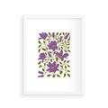 Plakat w ramie 30x40 - Rozmyte Granice - kwiaty, kompozycja - rama biała