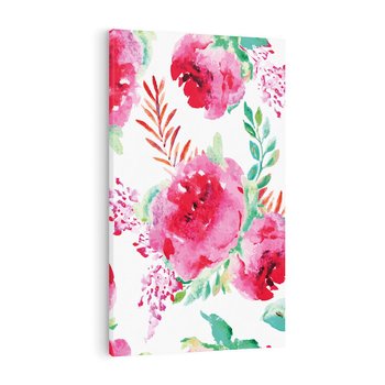 Obraz na płótnie 80x120 - Delikatna Akwarela - kwiaty, akwarela