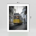 Plakat bez ramy 40x50 - Urok tramwajów Lizbony - tramwaj, Lizbona