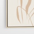 Obraz w ramie 70x100 - Formy Nowoczesności - minimalistyczny plakat, liście palmy - rama drewno