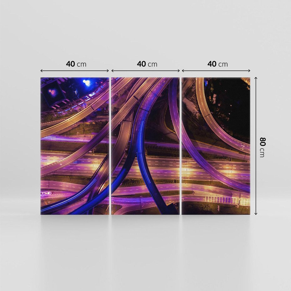 Obraz na płótnie 120x80 - Wiadukty i autostrada - Węzeł drogowy w USA - wiadukty, autostrada